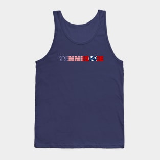 Tennessee State Flag/American Flag logo Tank Top
